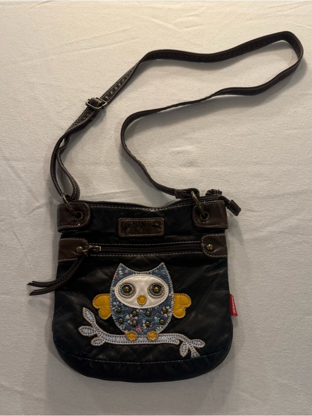 UNIONBAY Brown Crossbody Bag with Owl Applique